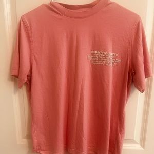 Pink Burberry t shirt